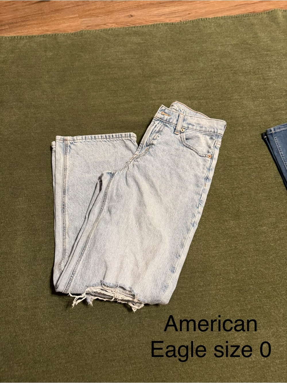 American Eagle Outfitters Light Wash Wide Leg Jeans